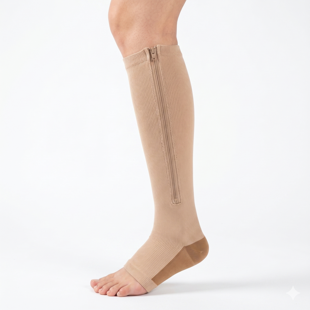 MedCare™ 20–30 mmHg Compression Socks with Zipper – Easy to Put On