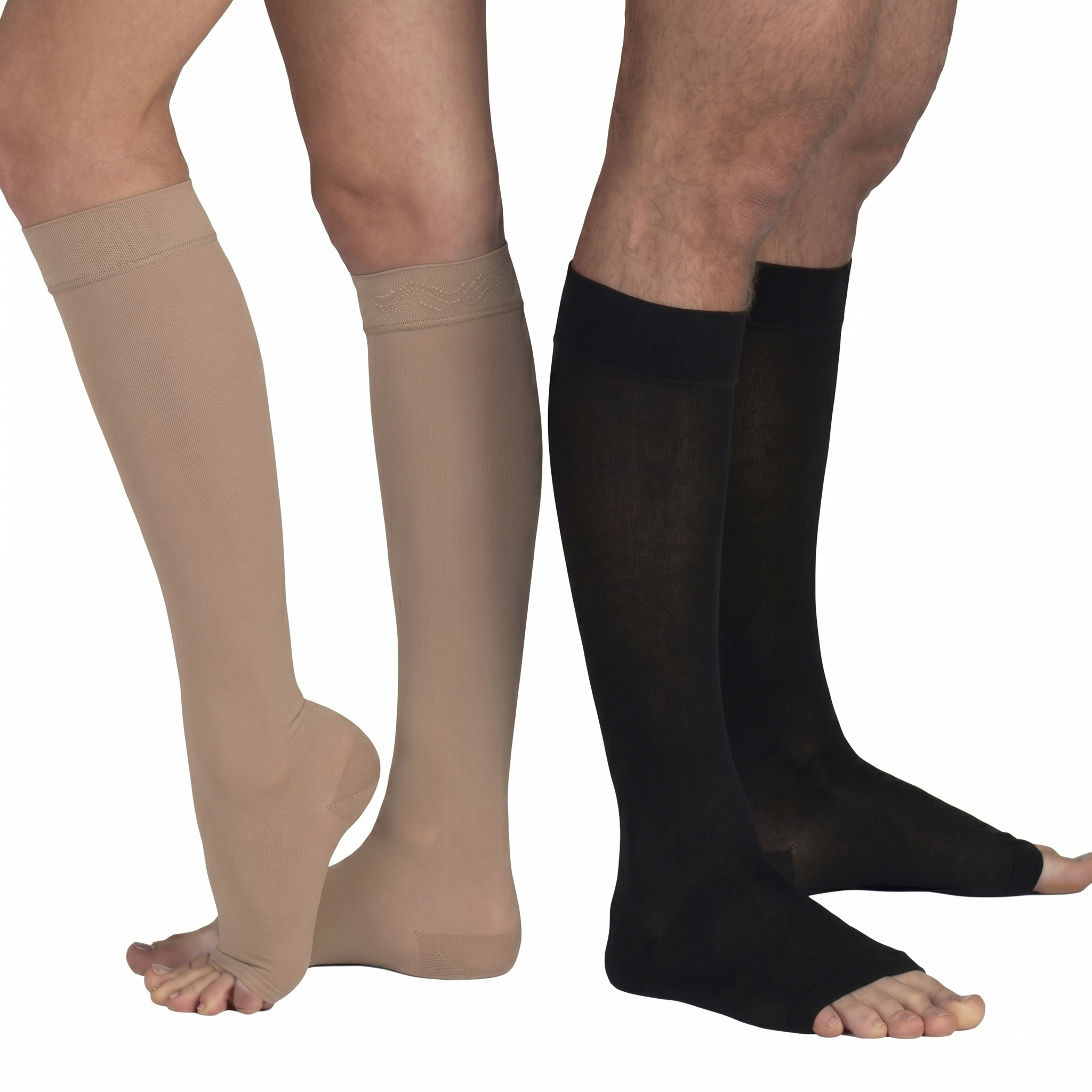 MedCare™ 20–30 mmHg Nylon Compression Socks – Multipurpose for Work and Sports