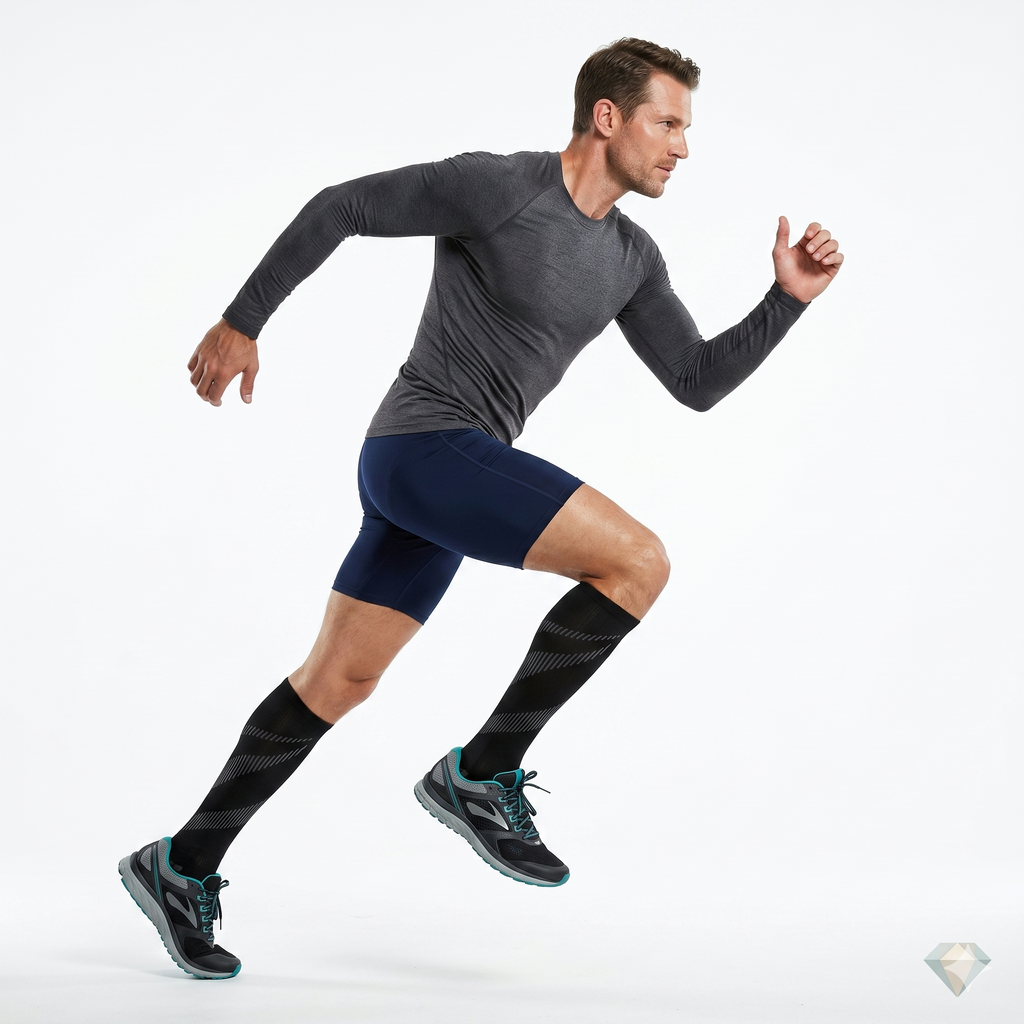 MedCare™ 20–30 mmHg Knee-High Compression Socks for Skiing, Cycling and Running