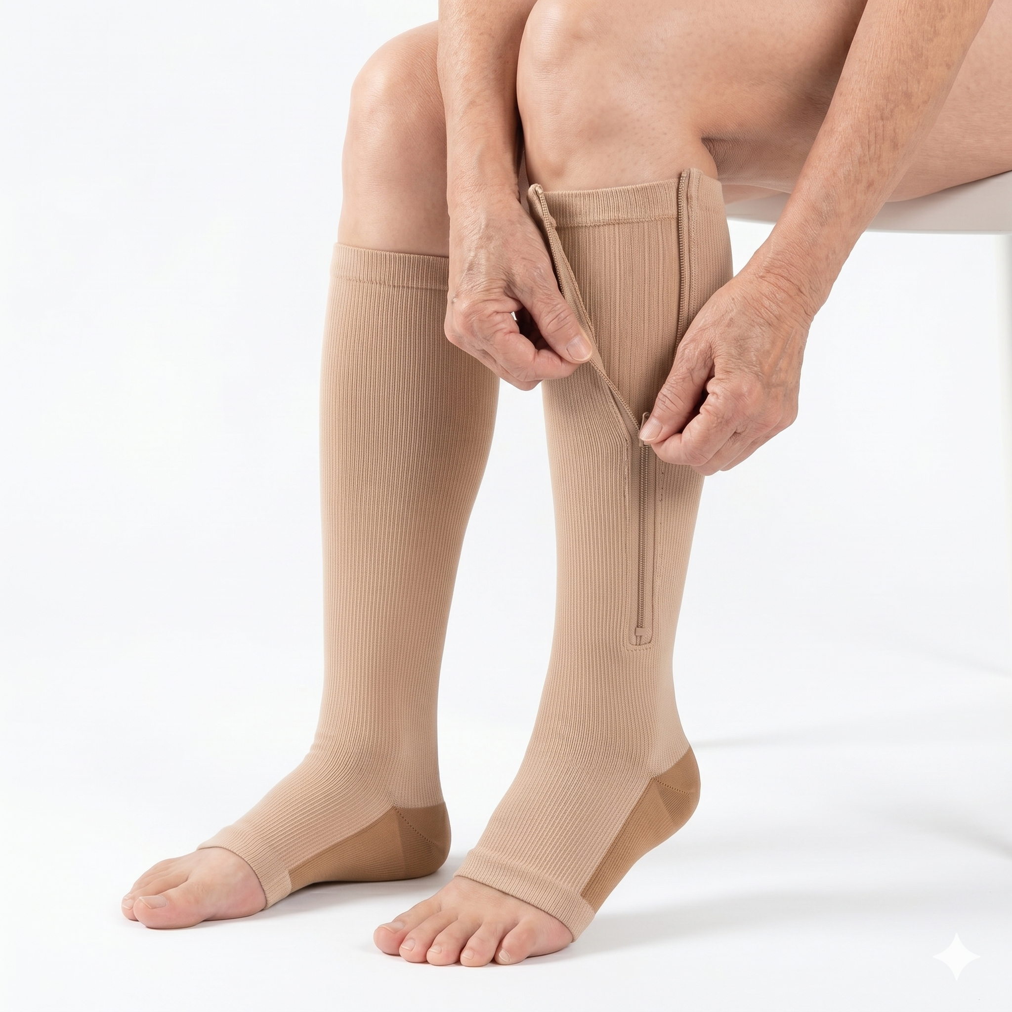 MedCare™ 20–30 mmHg Compression Socks with Zipper – Easy to Put On