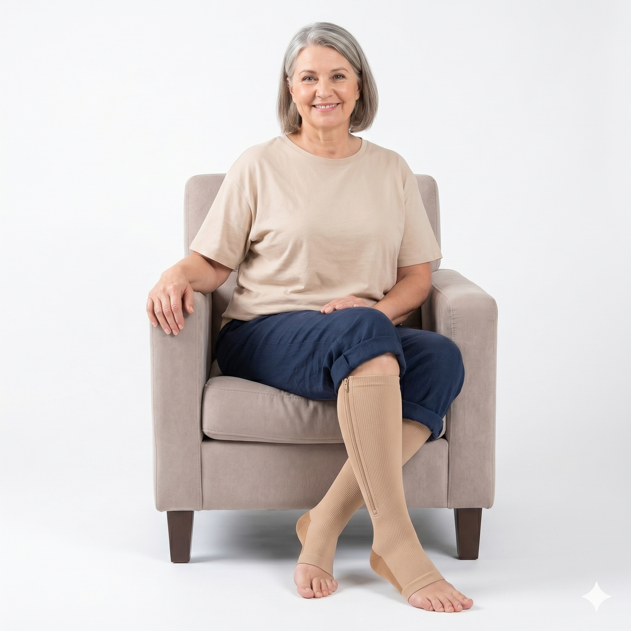 MedCare™ 20–30 mmHg Compression Socks with Zipper – Easy to Put On